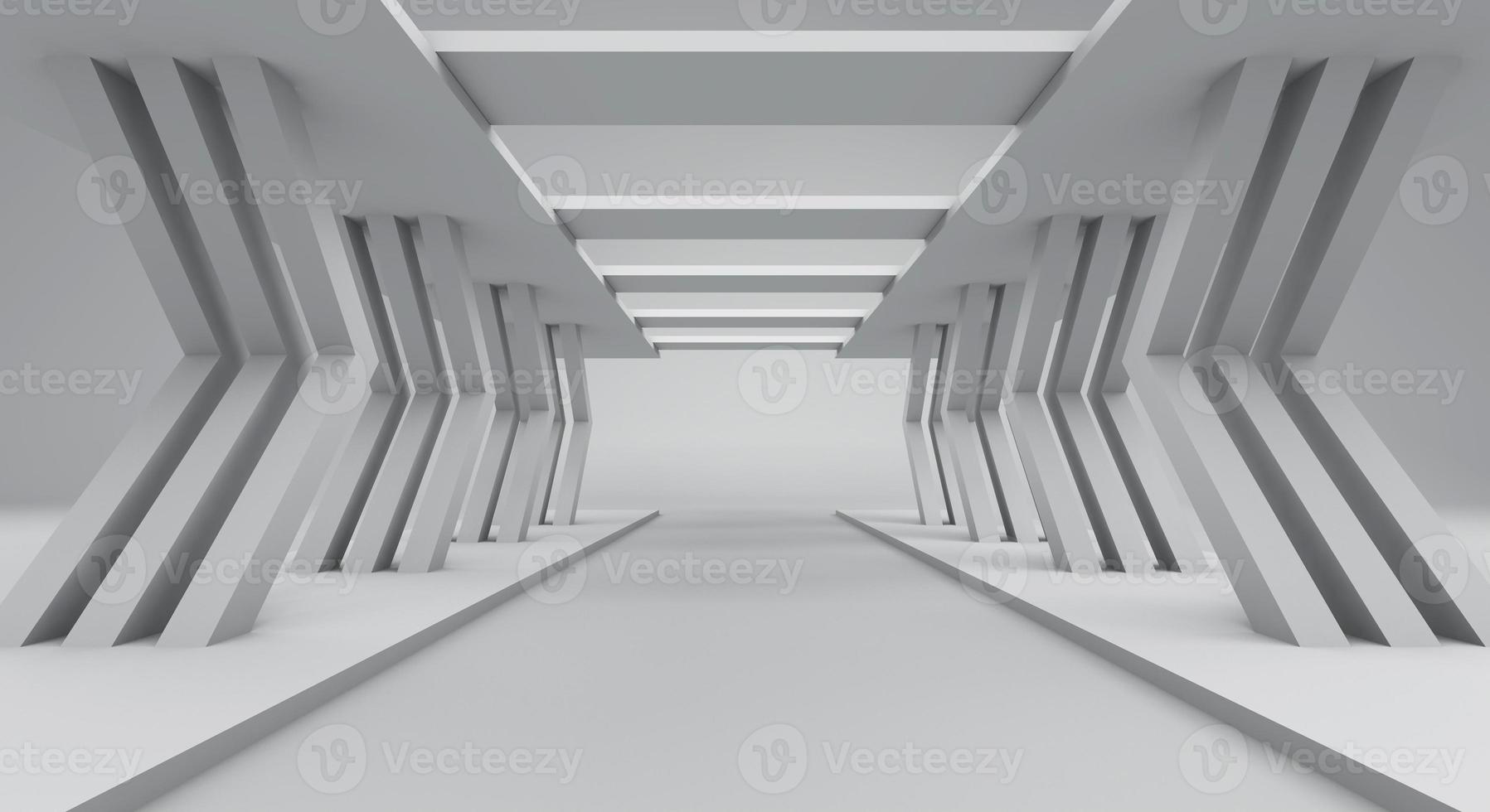 White abstract background and space, 3d rendering photo