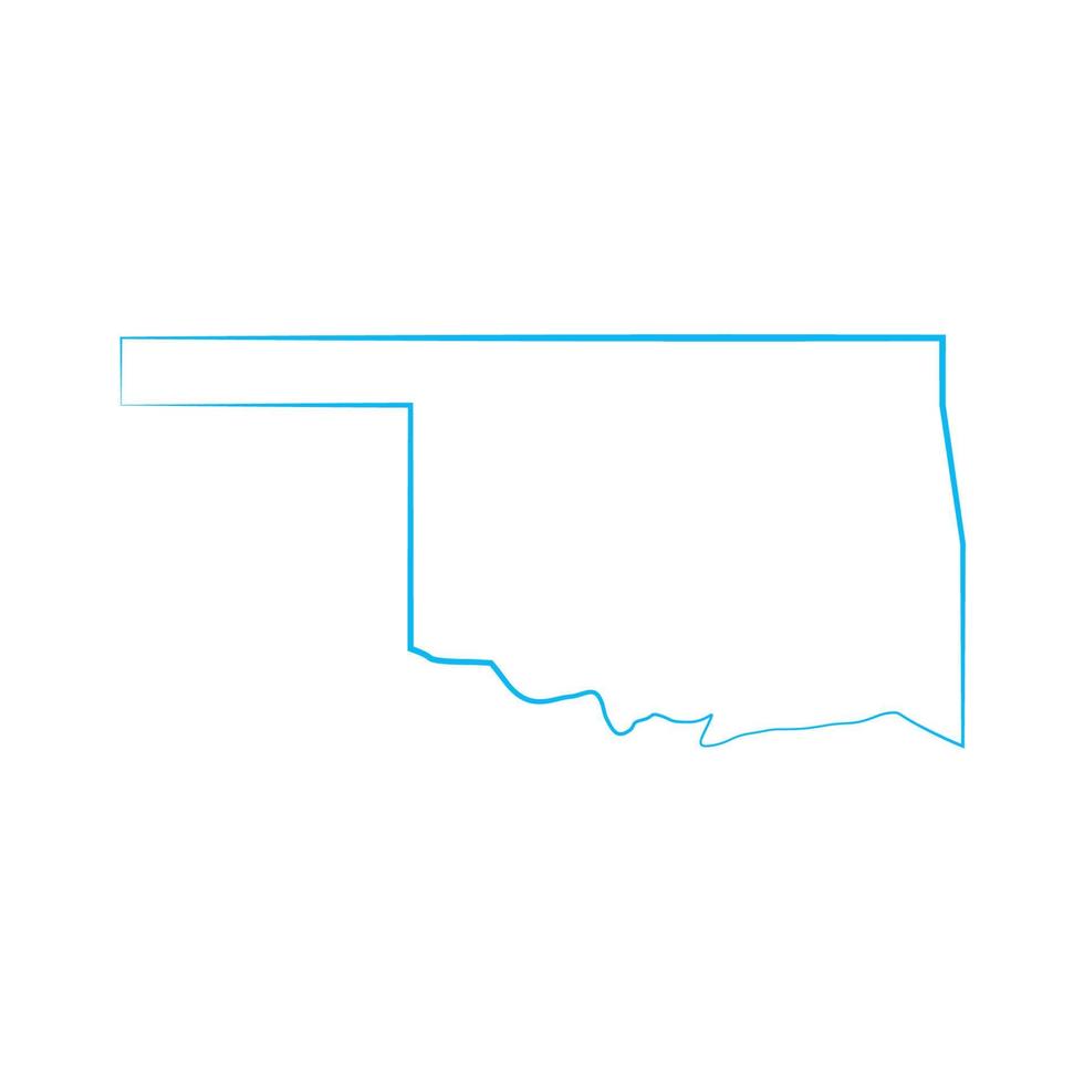 mapa de oklahoma ilustrado vector