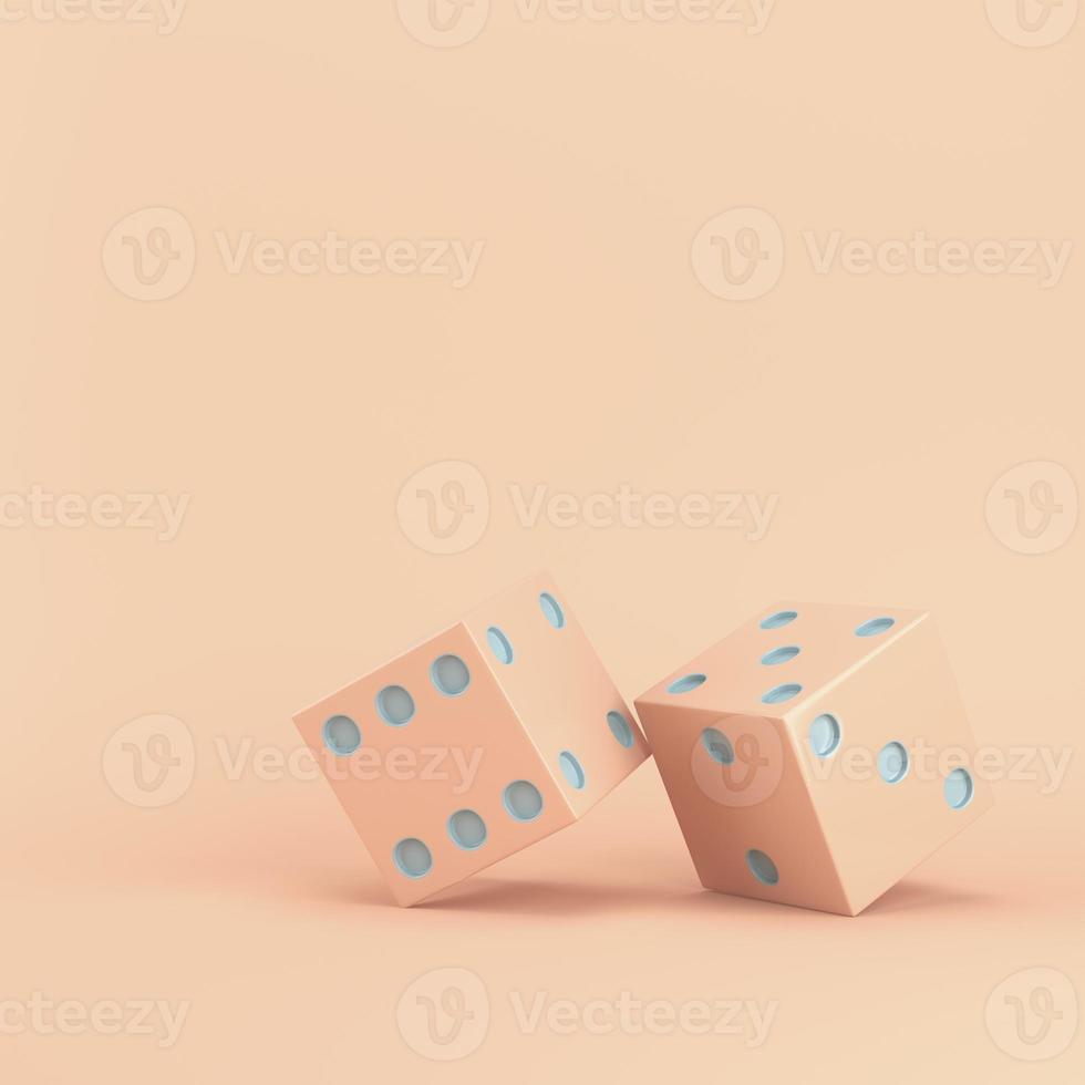 Two dice on bright background photo