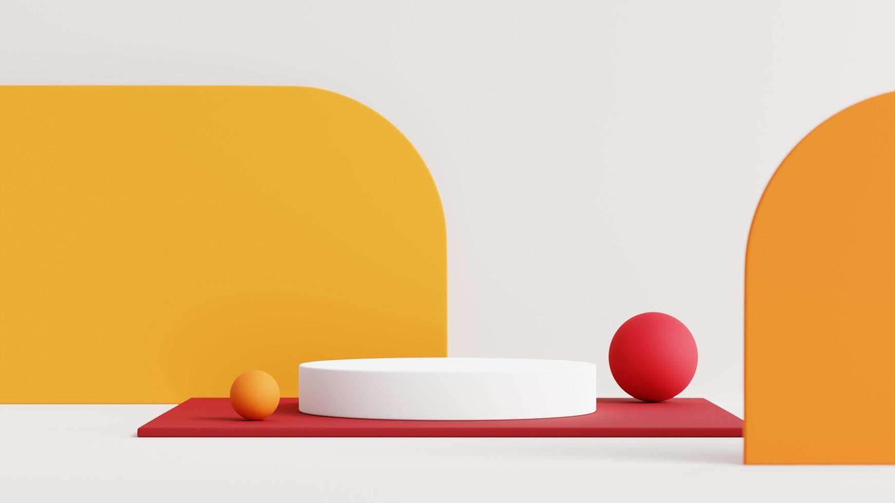 Abstract geometric podium for product display. 3d rendering. photo