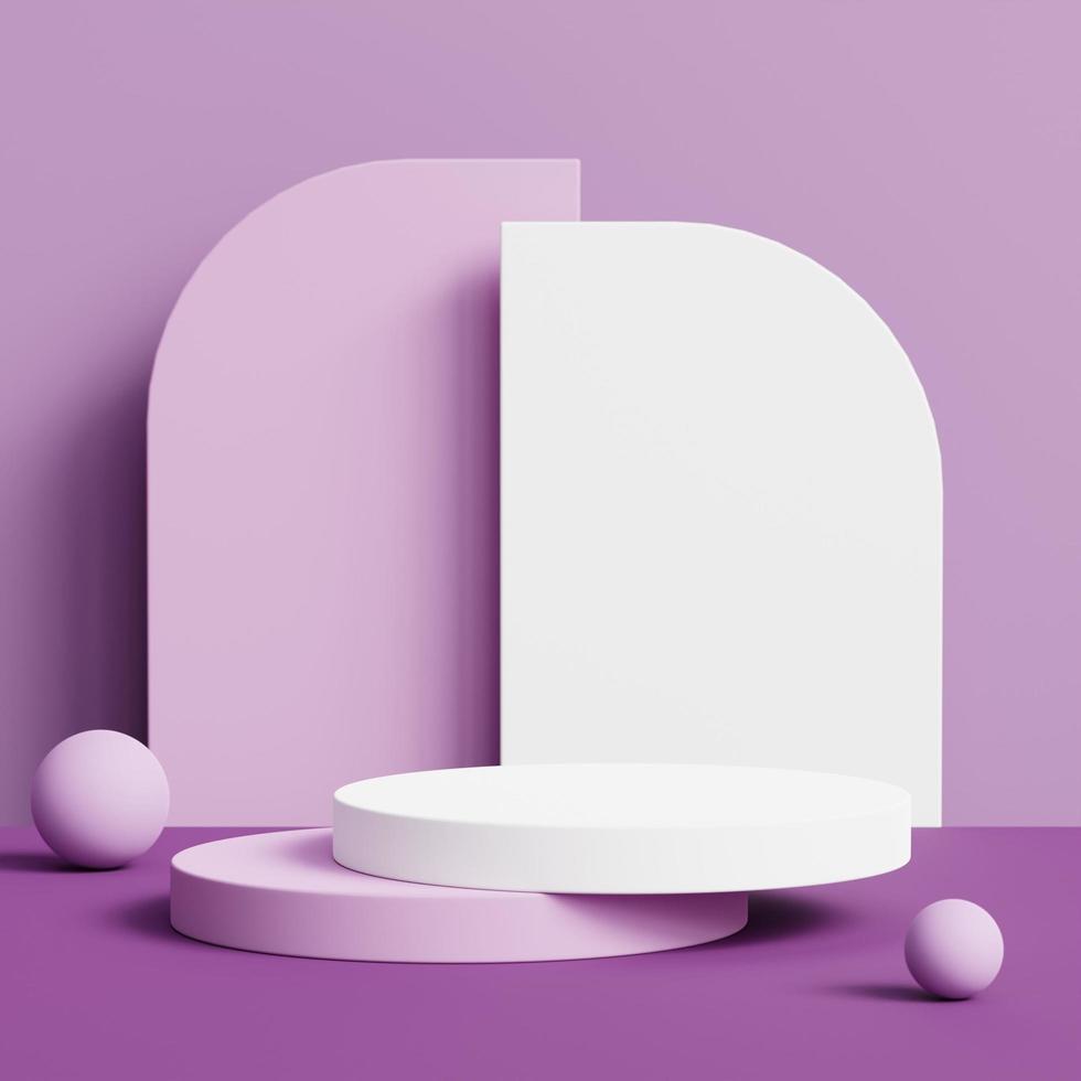Abstract geometric podium for product display. 3d rendering. photo
