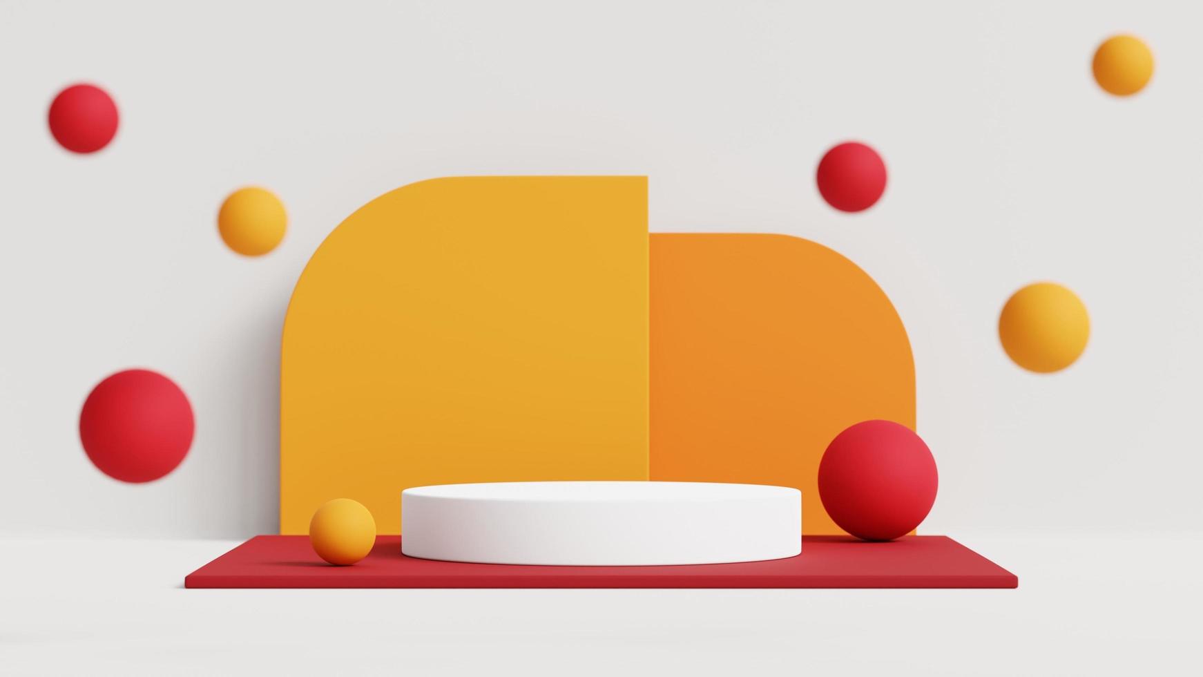 Abstract geometric podium for product display. 3d rendering. photo