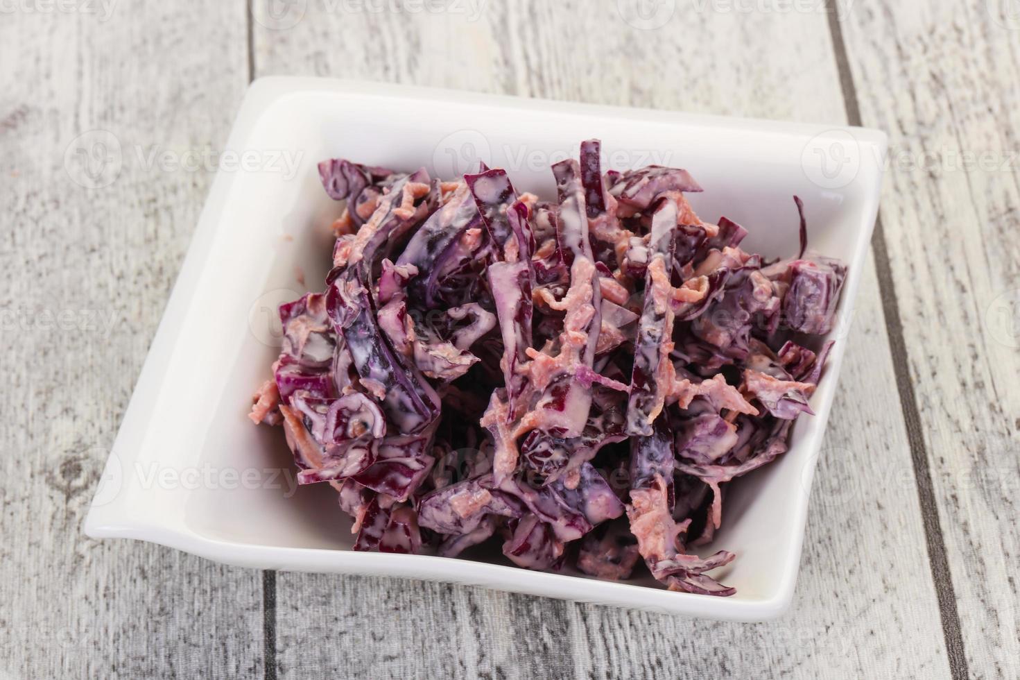 Cole slaw salad with cabbage photo