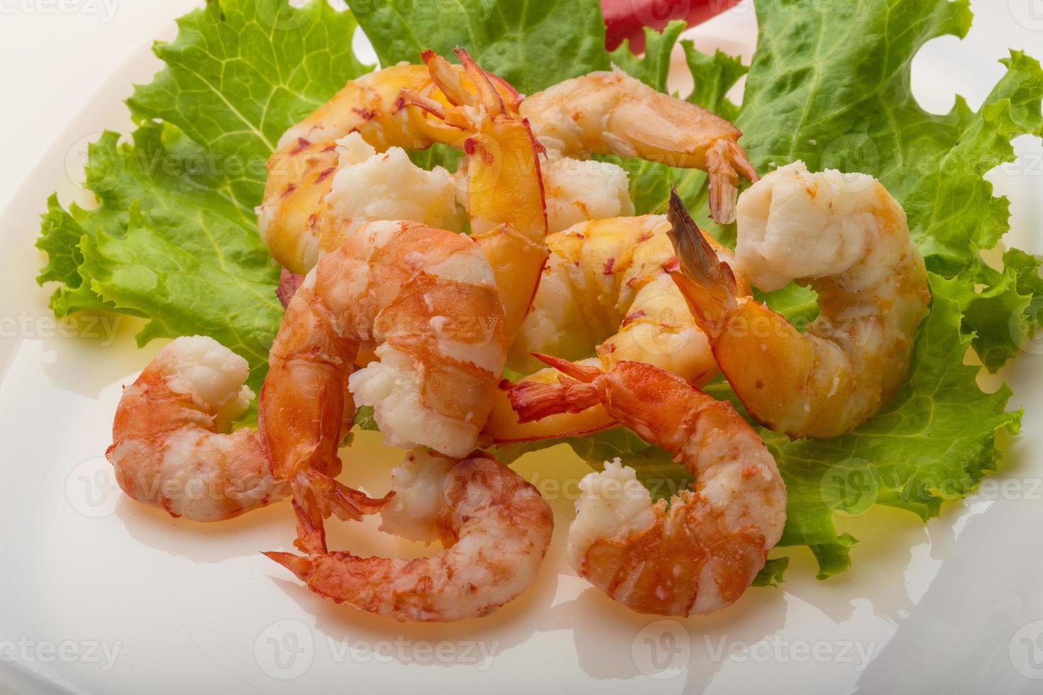 Unshelled king prawn photo