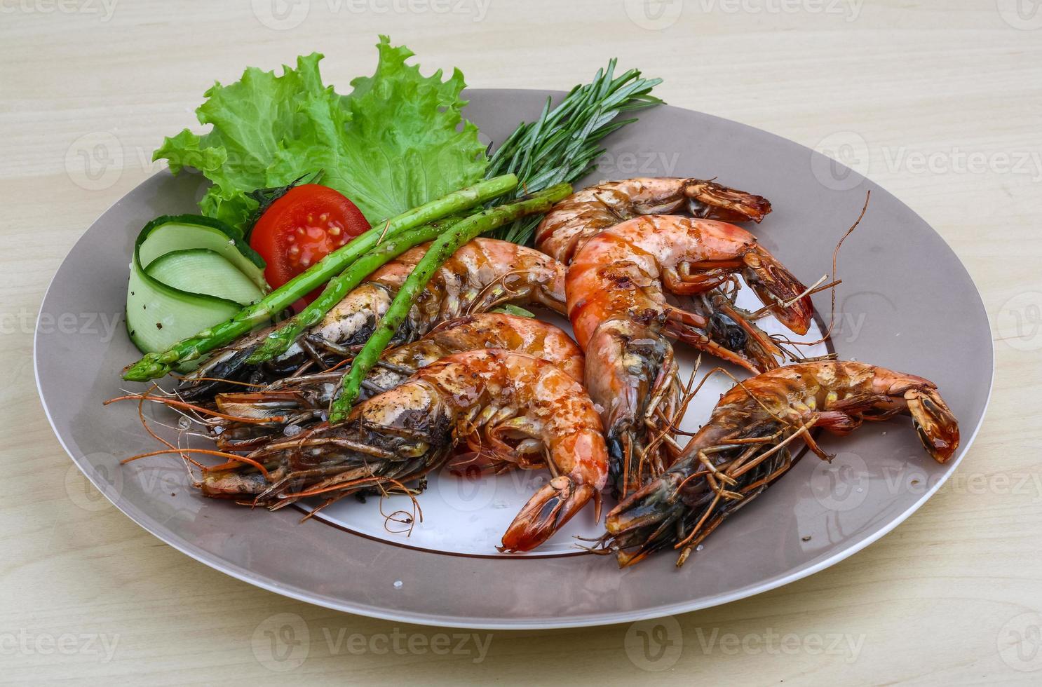 Grilled tiger prawn photo