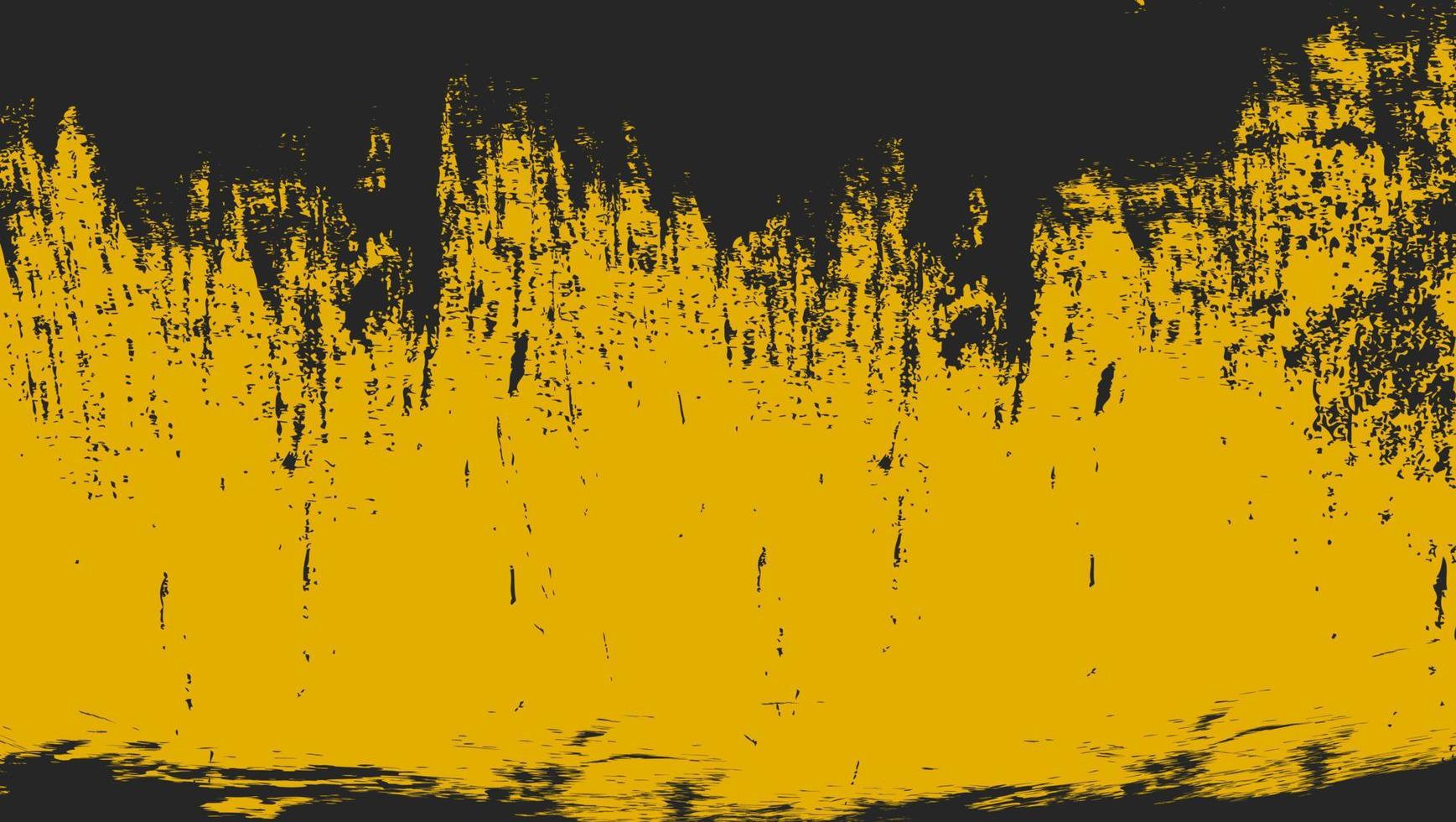 Abstract Yellow Black Scratch Grunge Texture Background vector