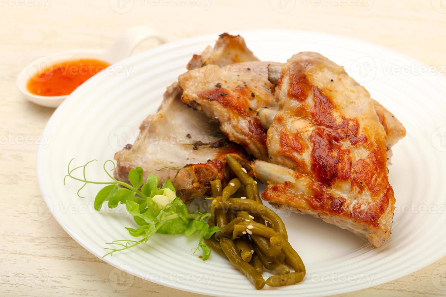 Roasted spare ribs photo