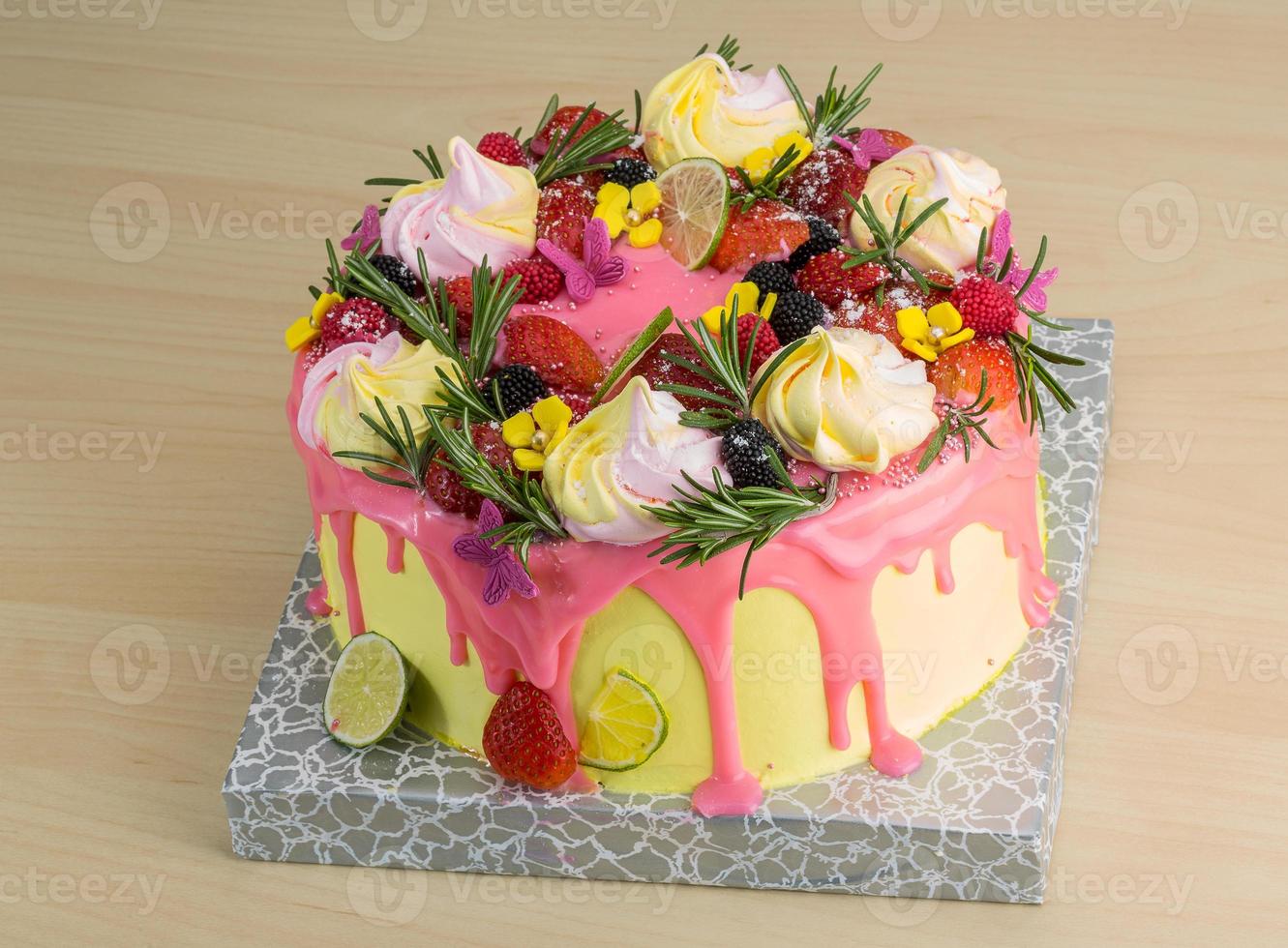 Cake woth meringue photo