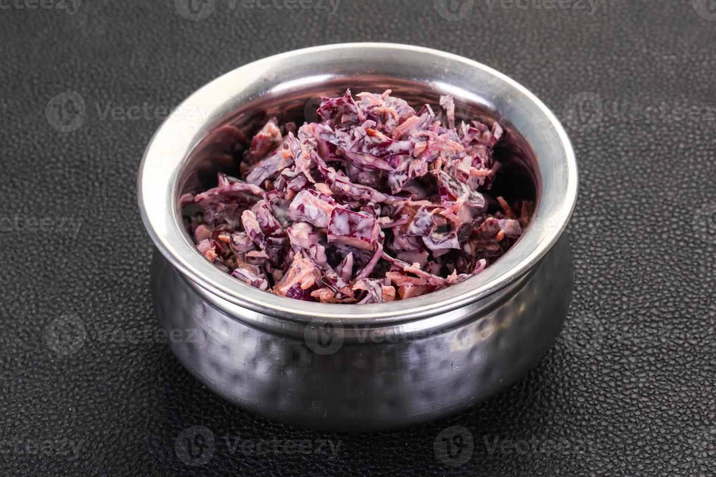 Cole slaw salad with cabbage photo