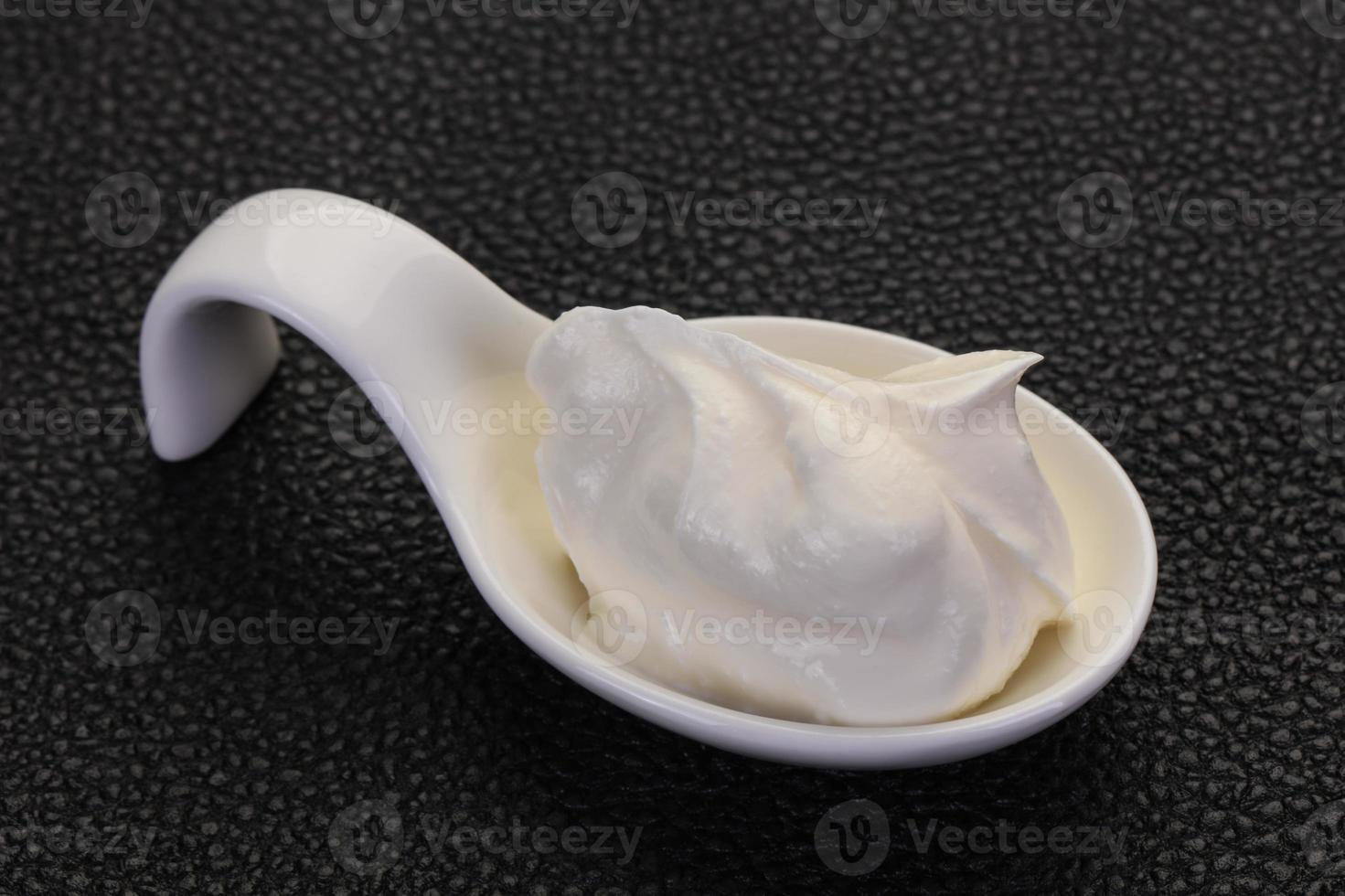 Sour cream in the bowl photo