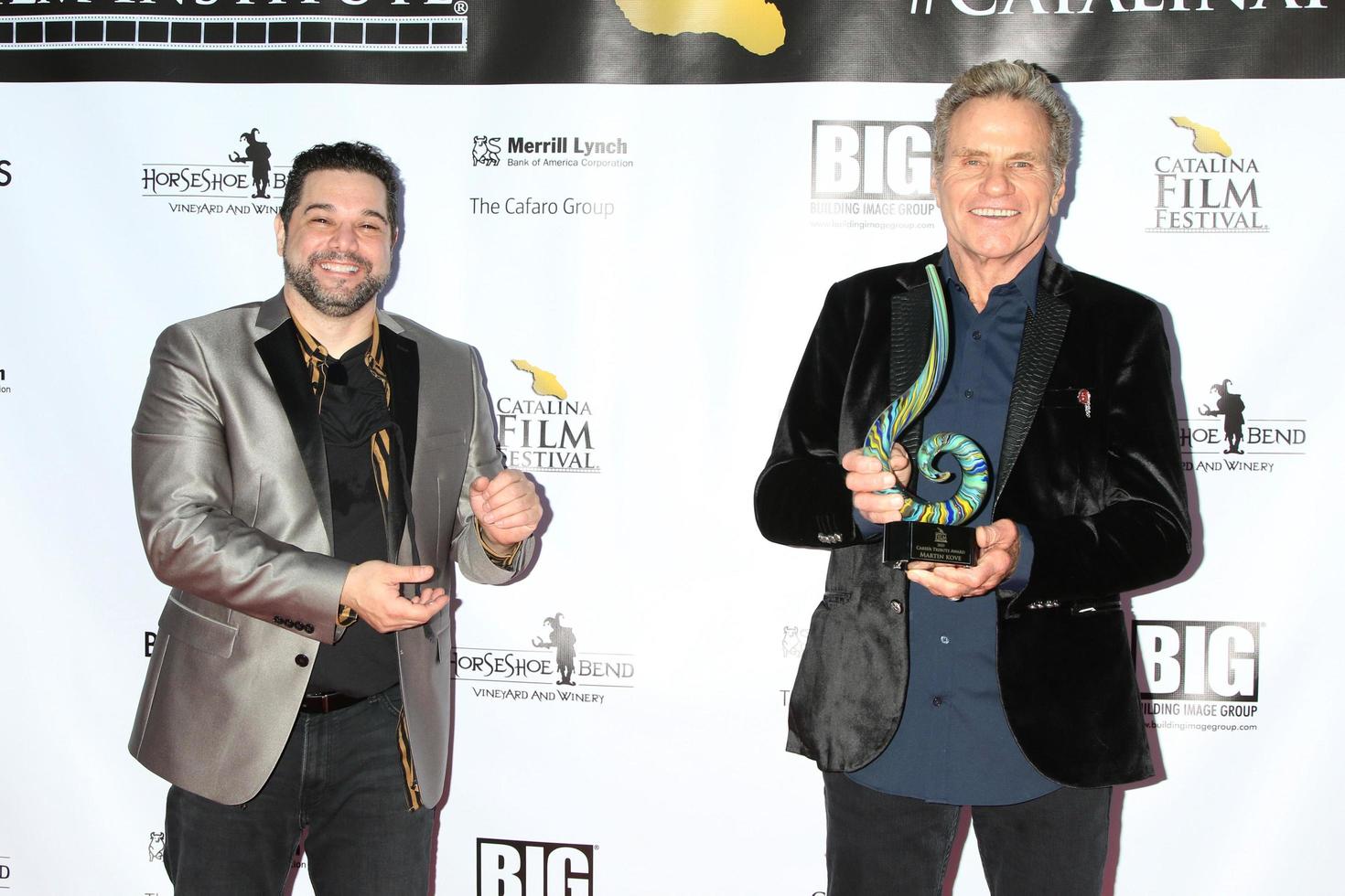 LOS ANGELES  SEP 26 - Catalina Film Festival Director Ron Truppa and Martin Kove at the Catalina Film Festival Drive Thru Red Carpet, Saturday on September 26, 2020 in Long Beach, CA photo