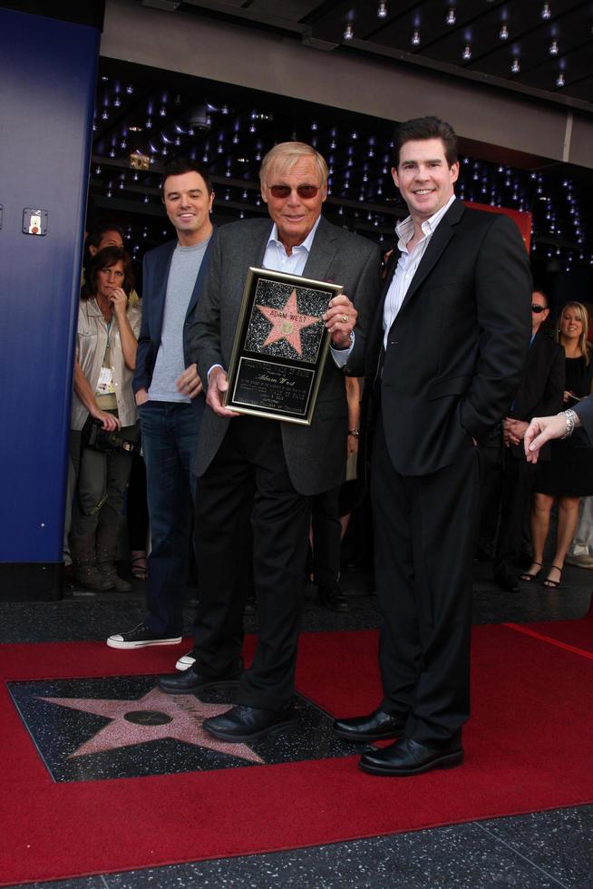 LOS ANGELES  APR 5 - Seth MacFarlane, Adam West, Speaker at the Adam West Hollywood Walk of Fame Star Ceremony at Hollywood Blvd. on April 5, 2012 in Los Angeles, CA photo