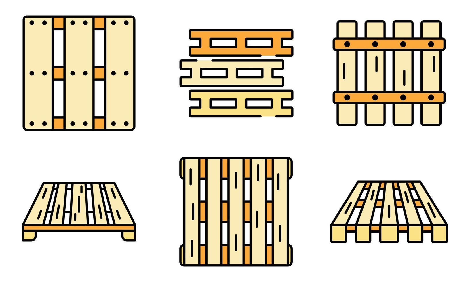 Pallet icons vector flat