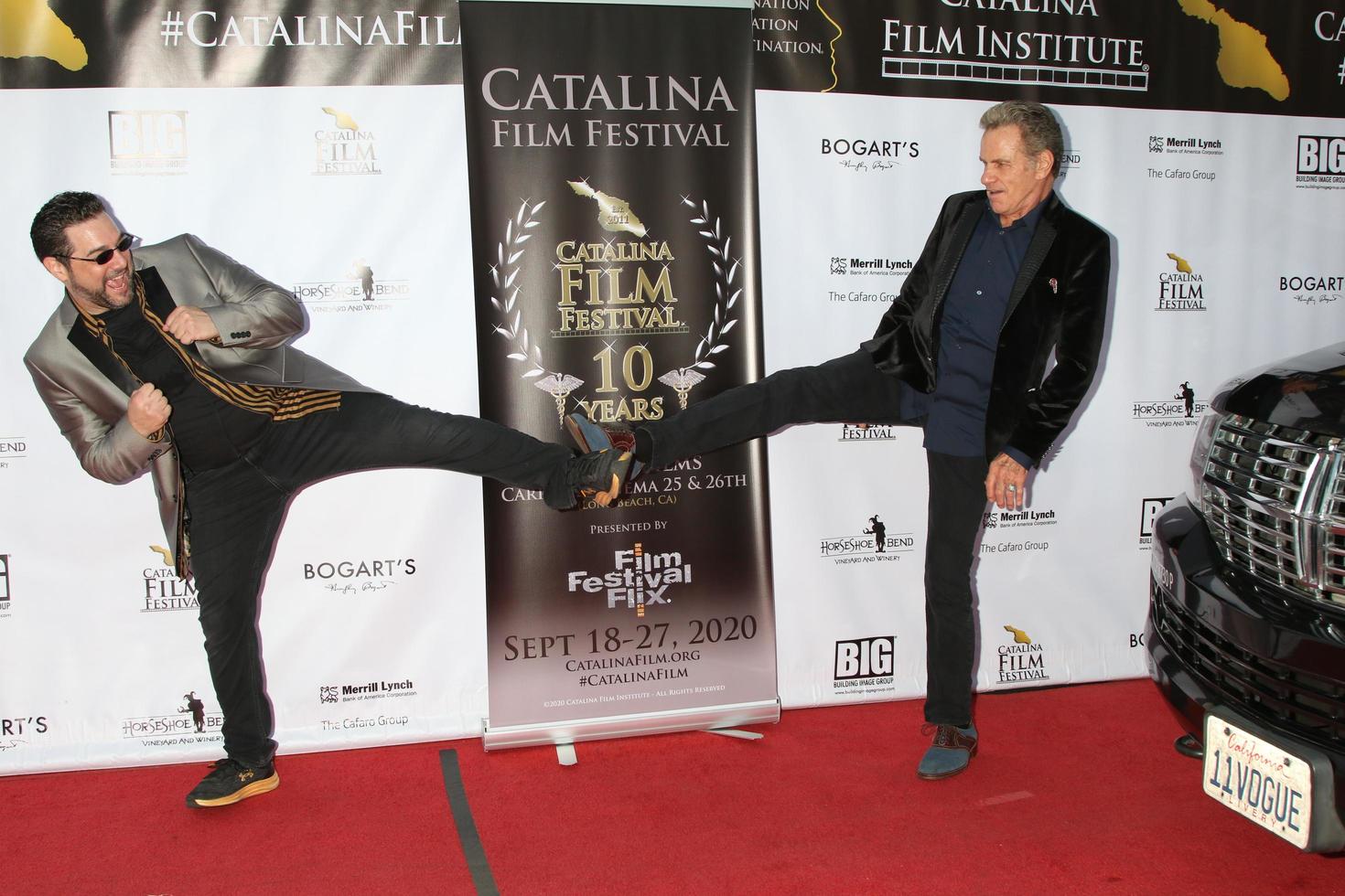 LOS ANGELES  SEP 26 - Catalina Film Festival Director Ron Truppa and Martin Kove at the Catalina Film Festival Drive Thru Red Carpet, Saturday on September 26, 2020 in Long Beach, CA photo