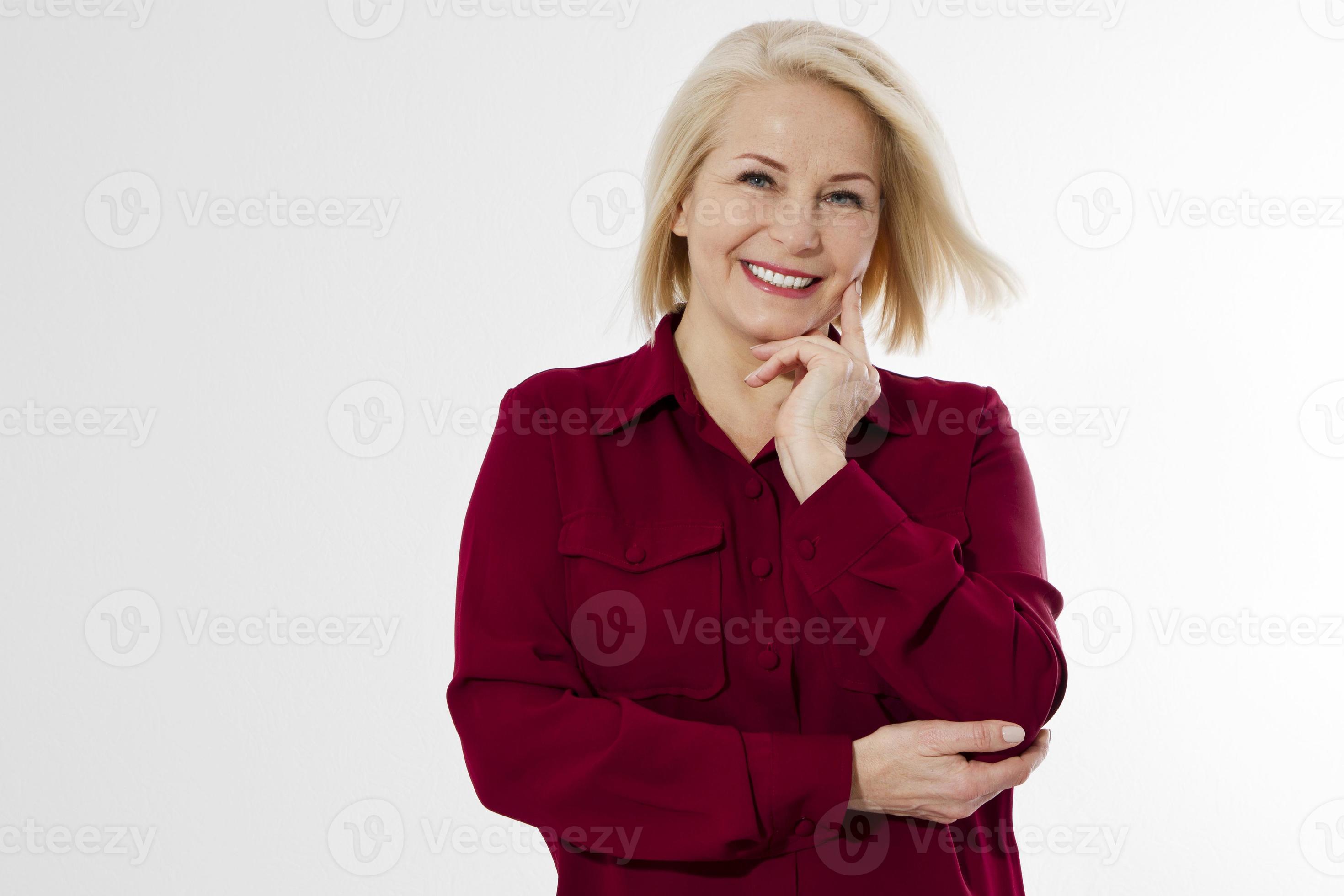 Portrait of happy Mature business woman middleage woman smiling