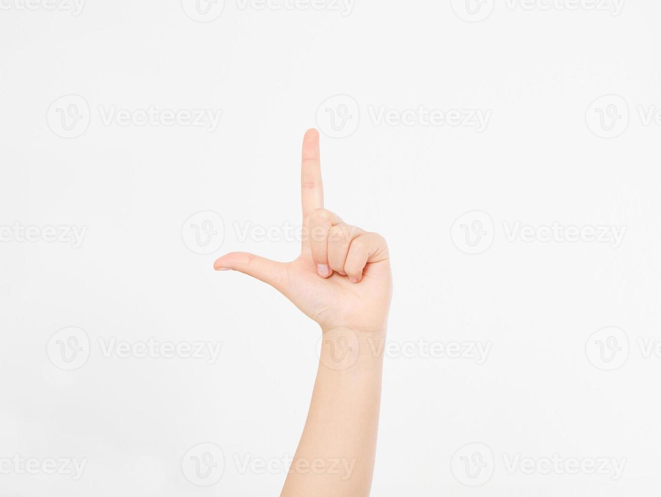 finger point isolated white background. Mock up. Copy space. Template. Blank. photo