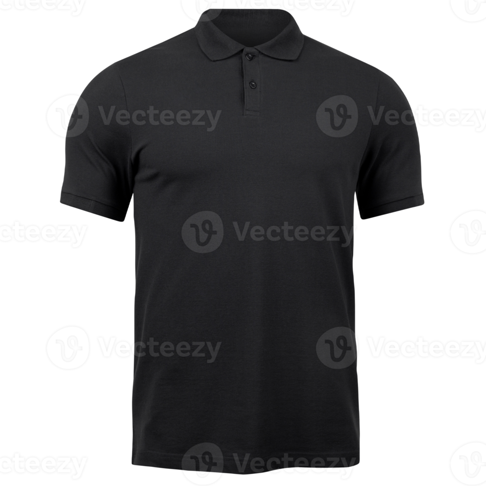 schwarzer Poloshirt-Mockup-Ausschnitt, png-Datei png