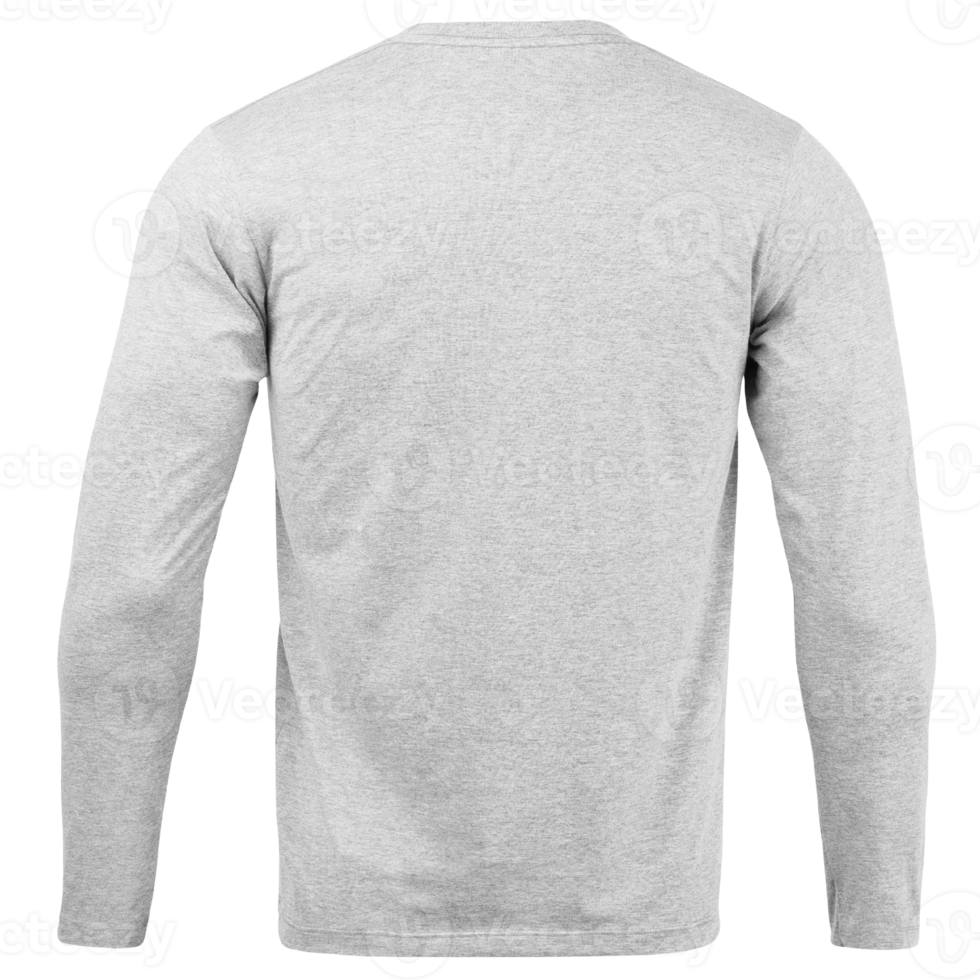 Gray long sleeve T shirt cutout, Png file