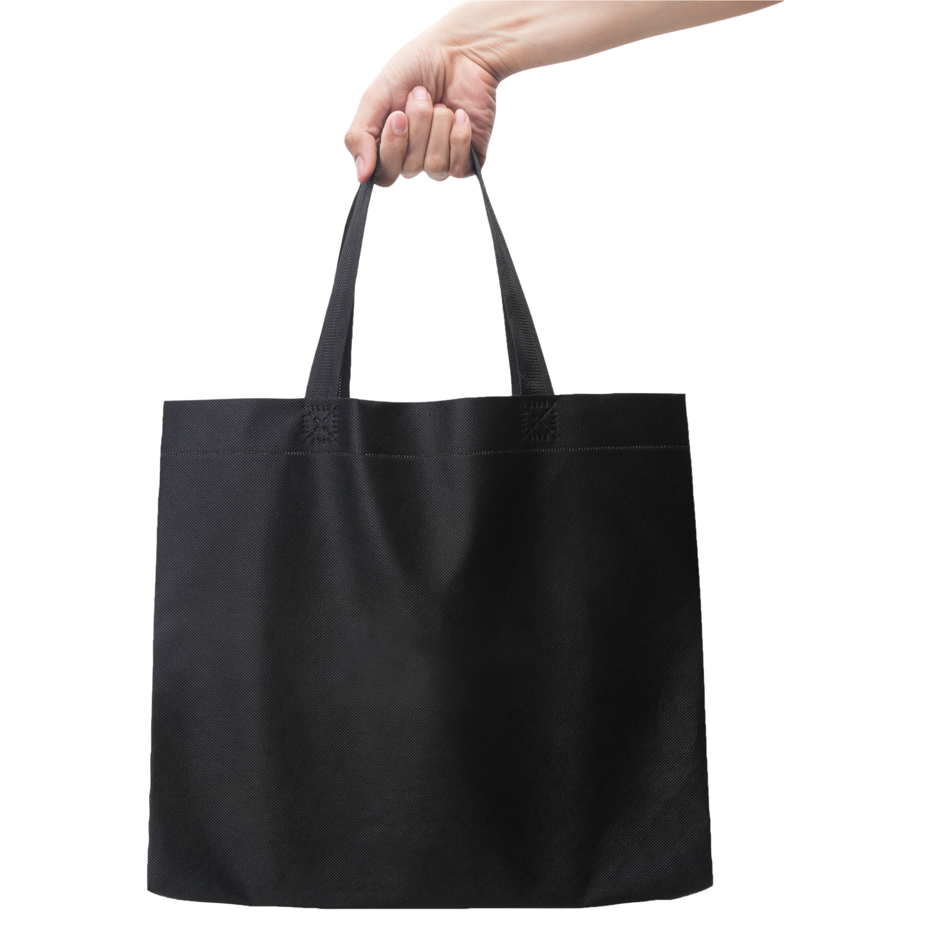 Hand holding black tote bag cutout, Png file 8530102 PNG