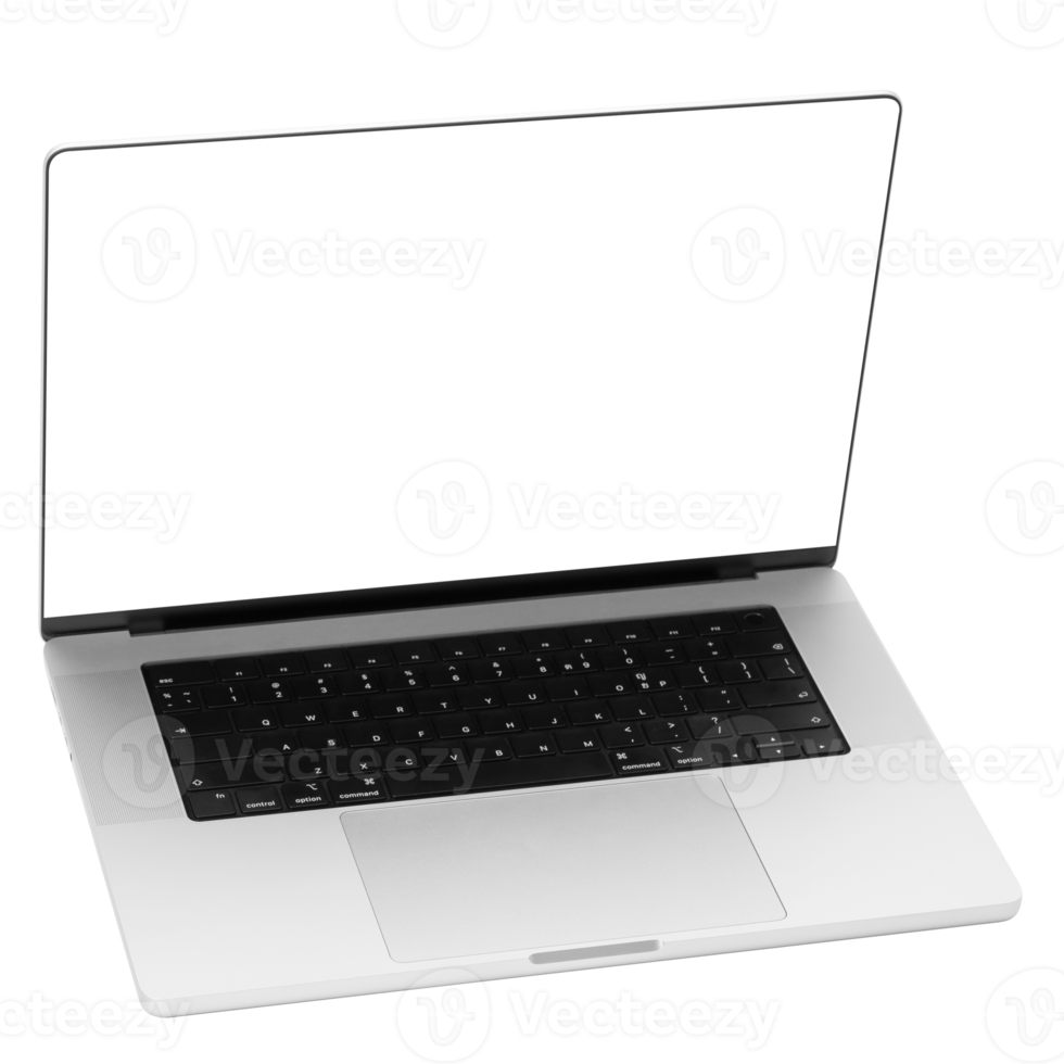 Laptop computer mockup, Png transparent