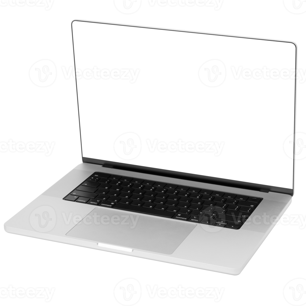 Laptop computer mockup, Png transparent