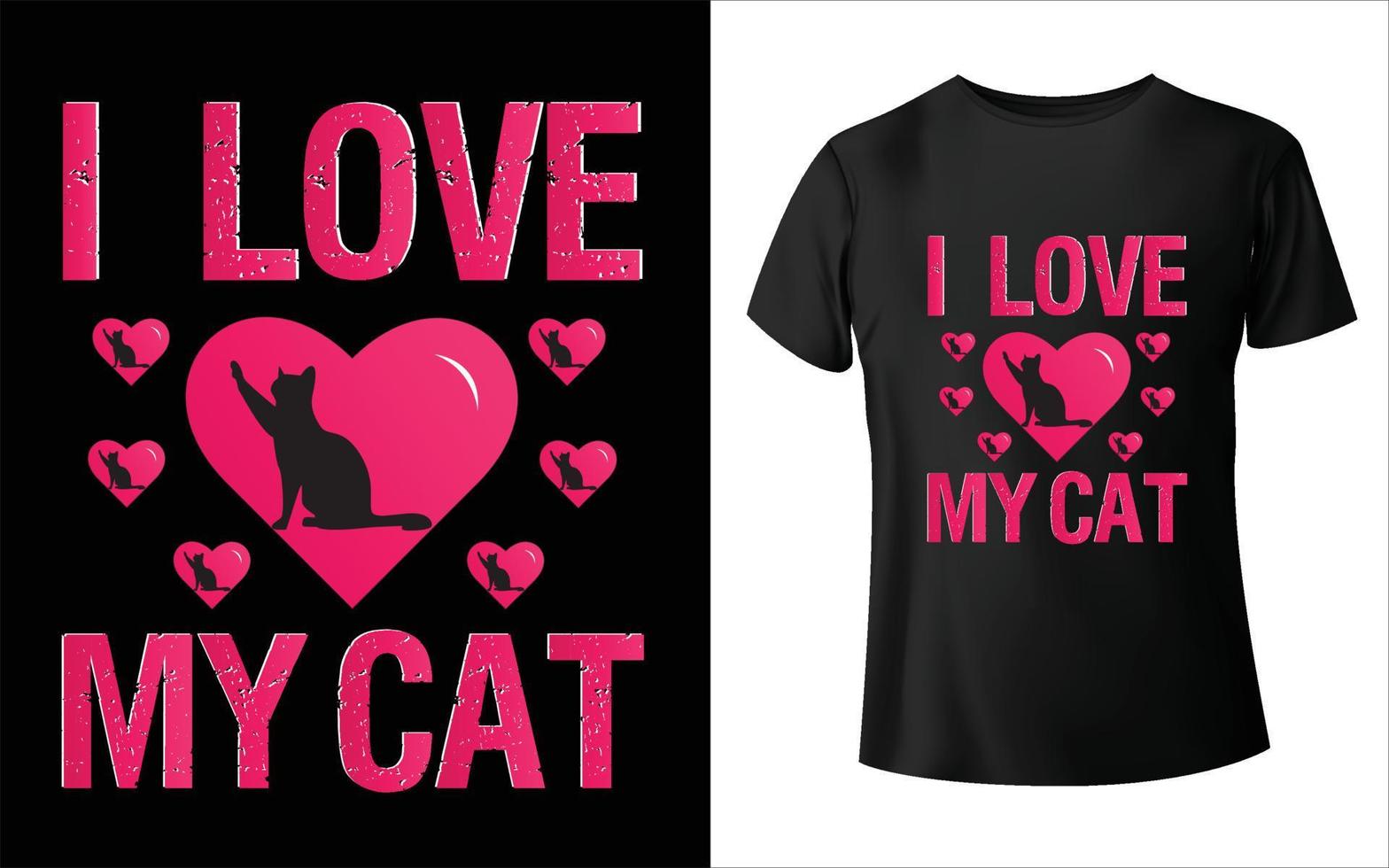 vector de gato camiseta de gato paleta de colores de verano de gato diseño de camiseta camiseta de gato