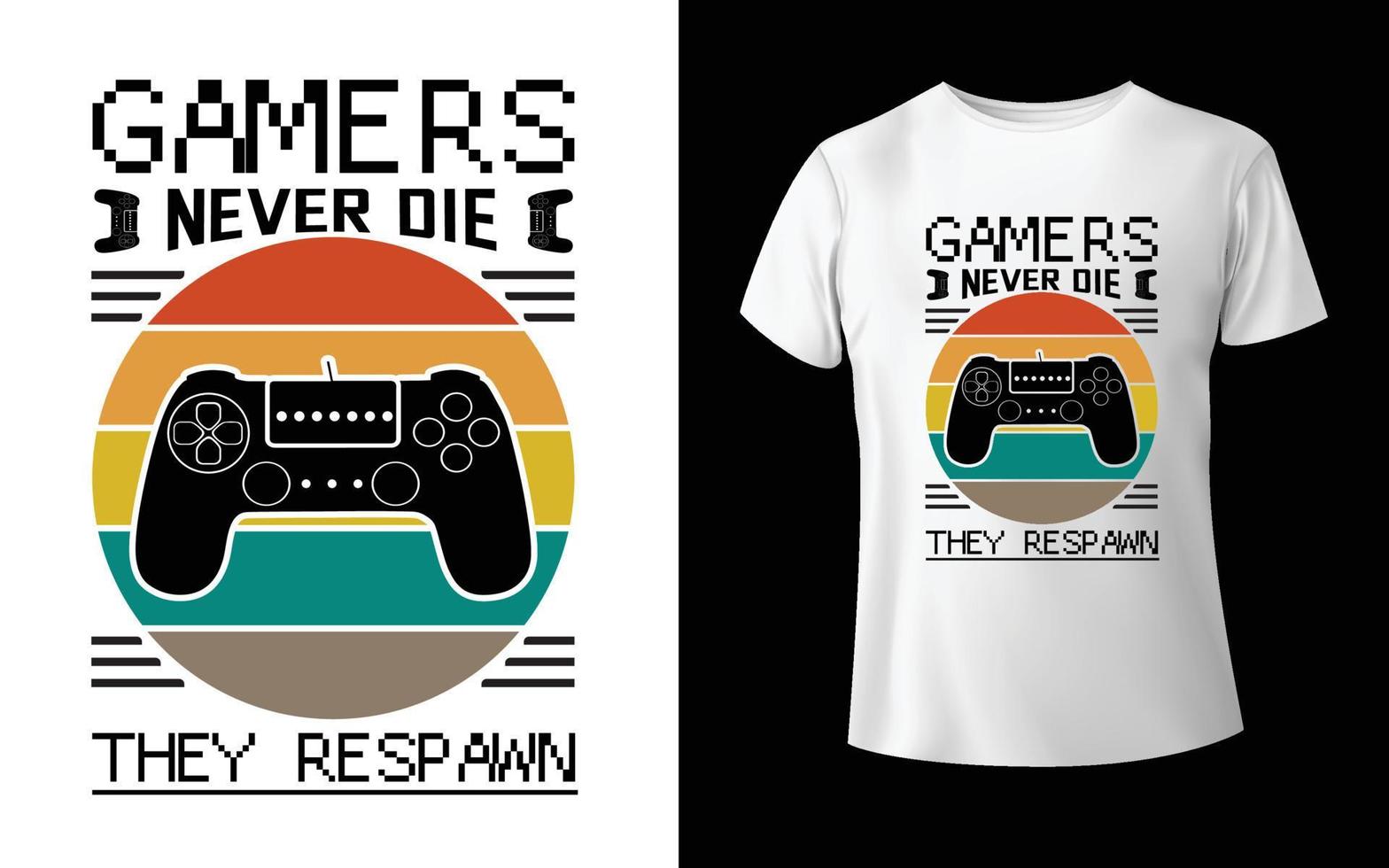 Gaming colorful t shirt design vector