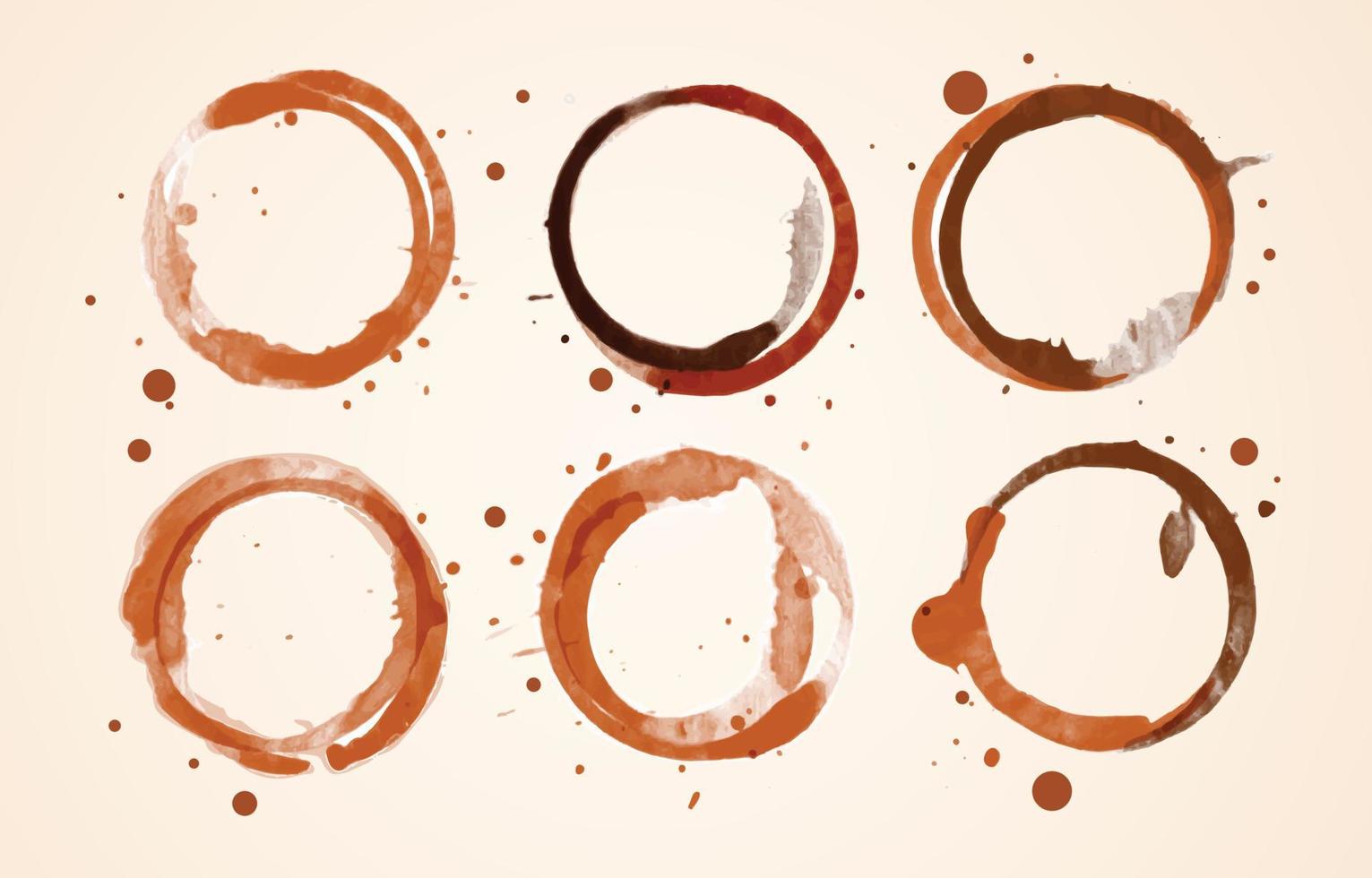 Coffee Stains Design Template vector