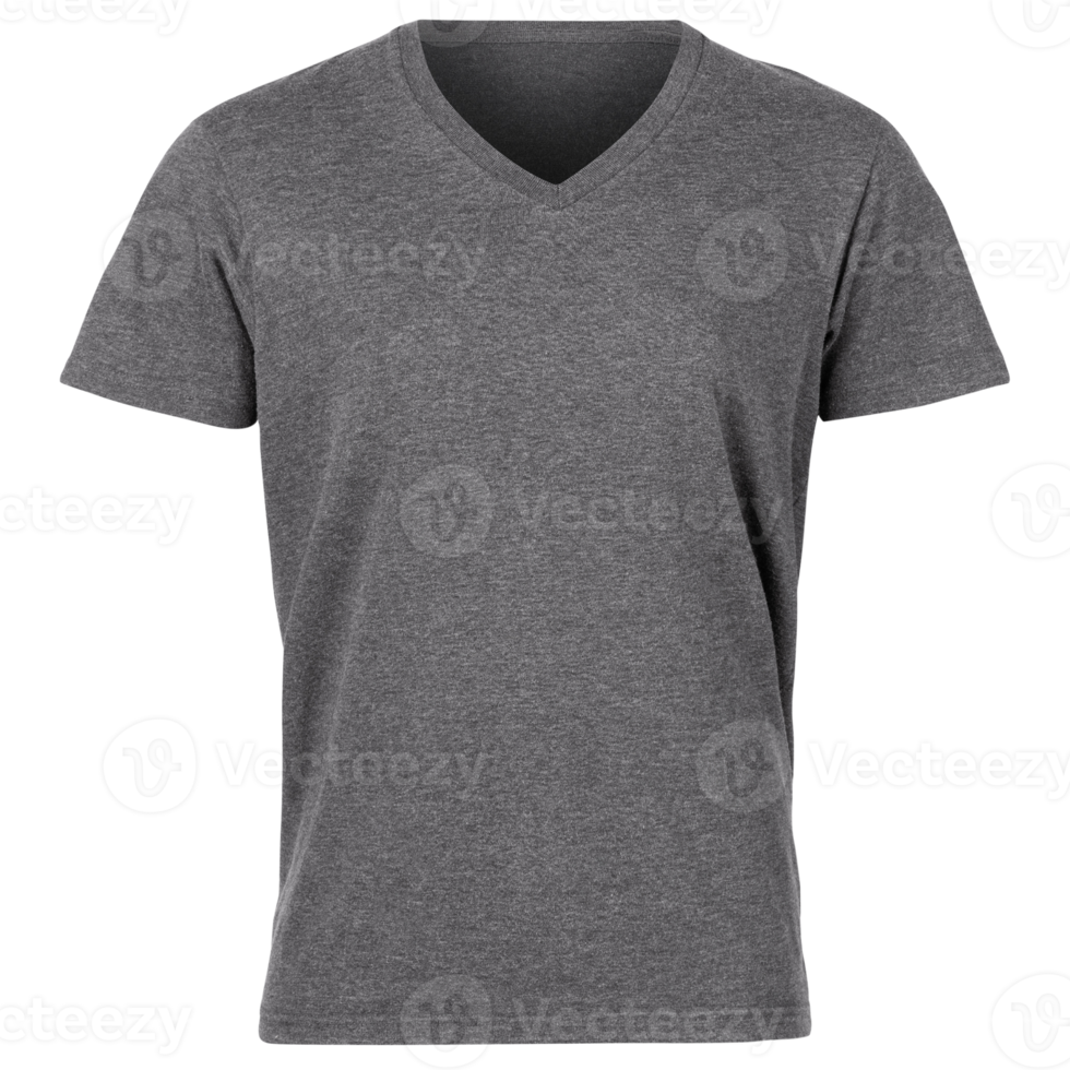 Gray T shirt mockup cutout, Png file