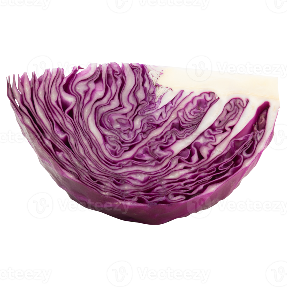 Red cabbage cutout, Png file