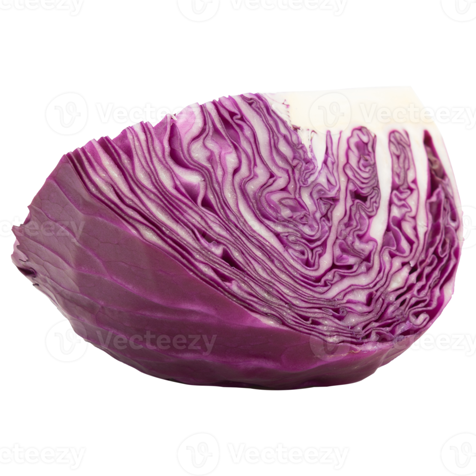 Red cabbage cutout, Png file