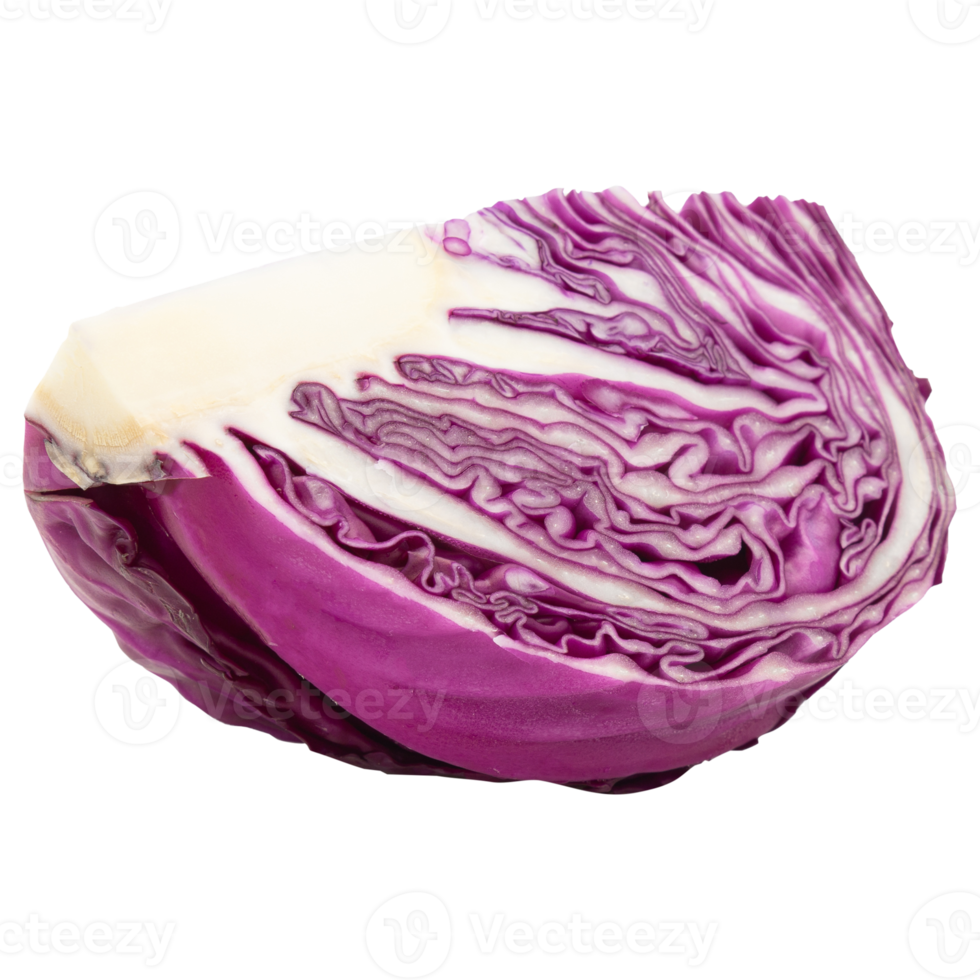 Red cabbage cutout, Png file