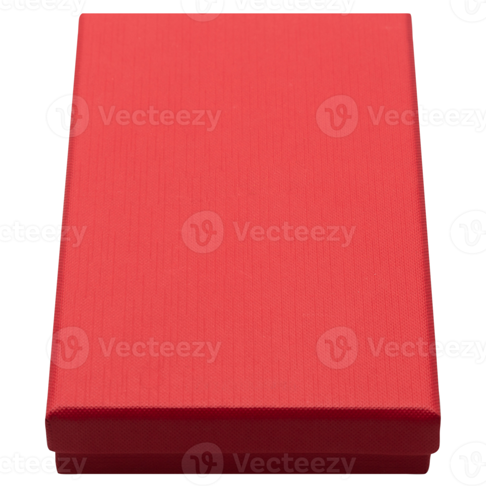 Red packaging box mockup cutout, Png file