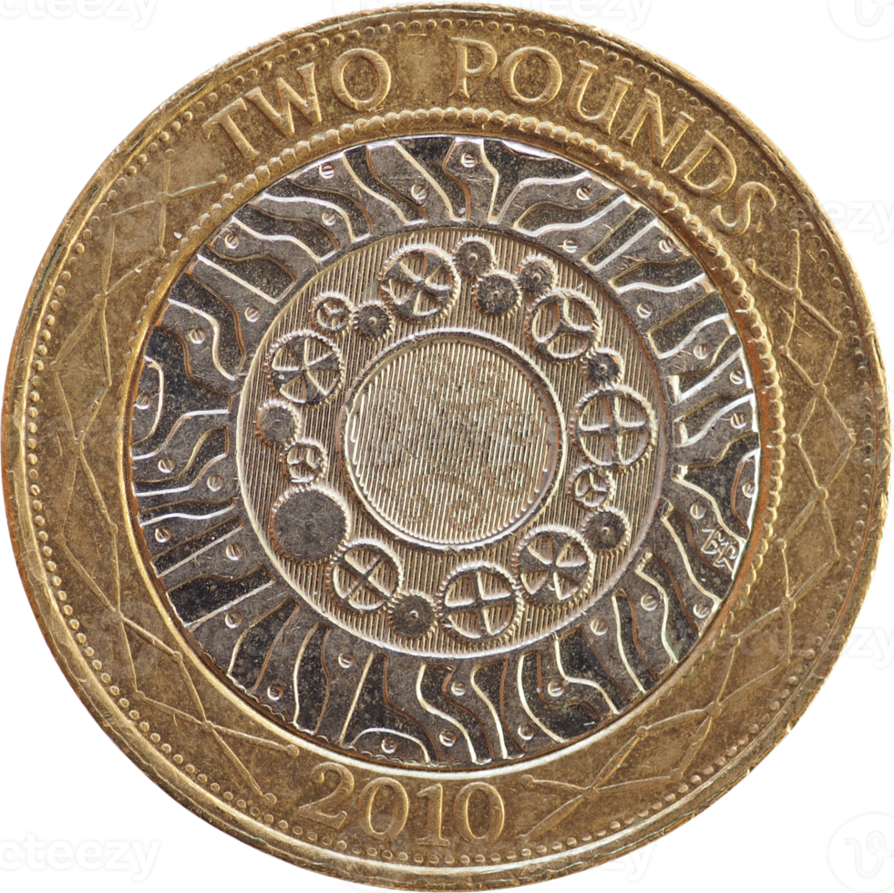 moneda de 2 libras, reino unido png transparente