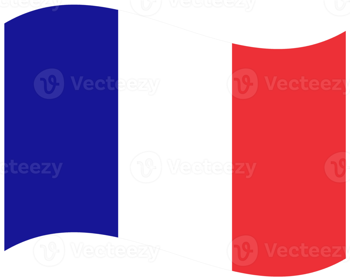 ondeando la bandera de francia png transparente