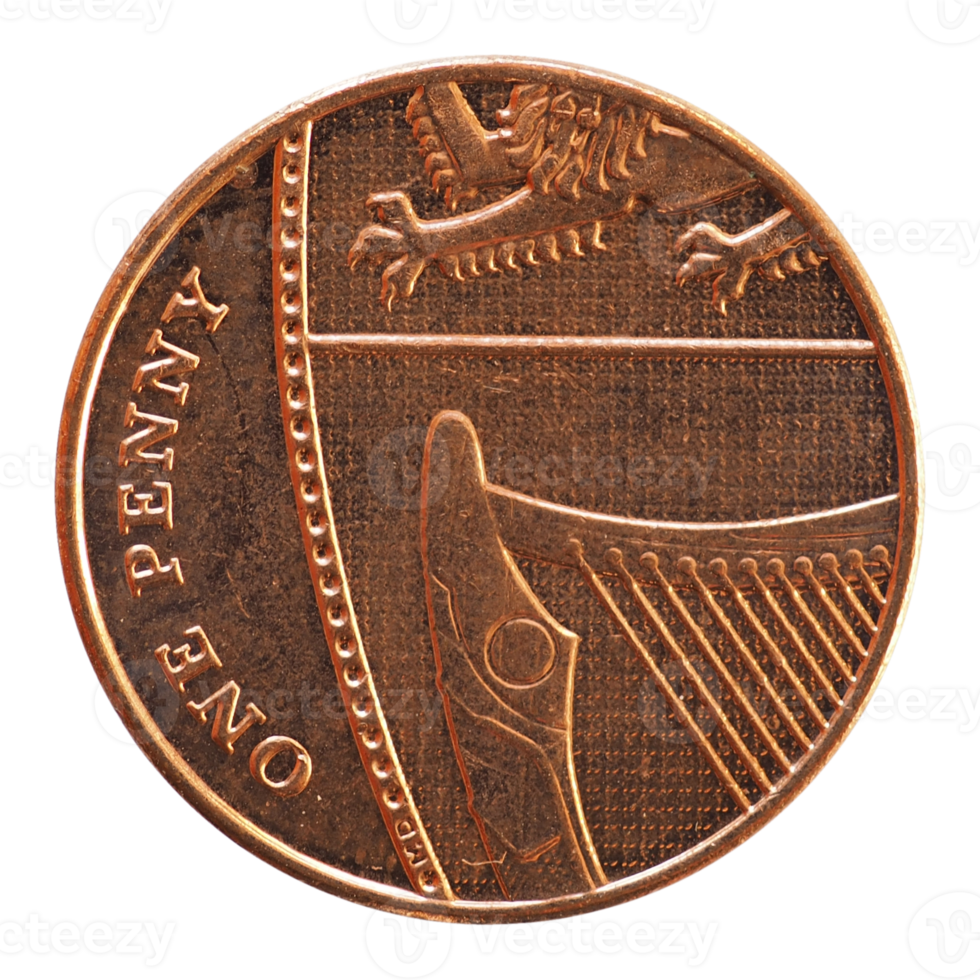 1 penny coin, United Kingdom transparent PNG
