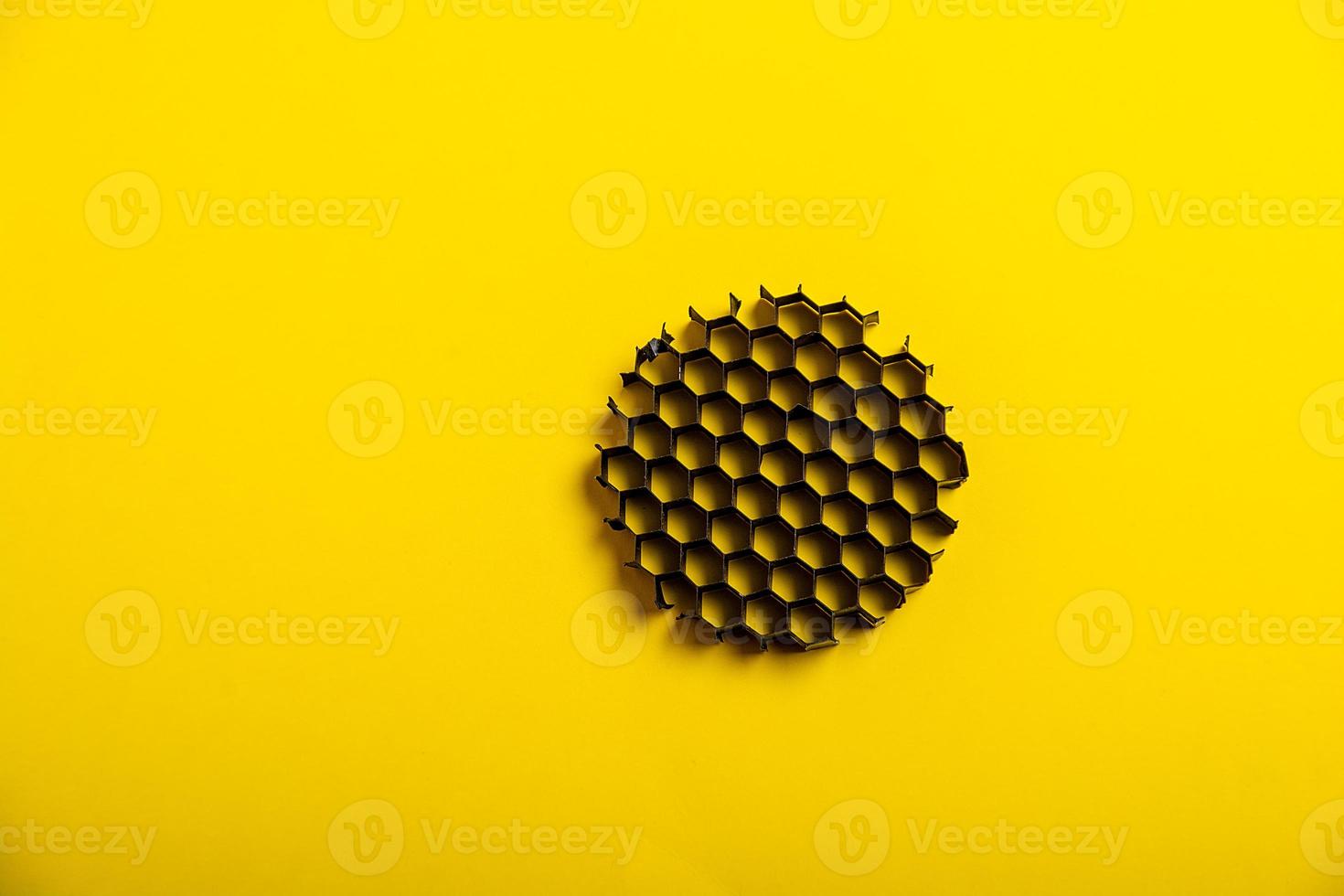 a cellular flash attachment on a yellow background.photo equipment. photo