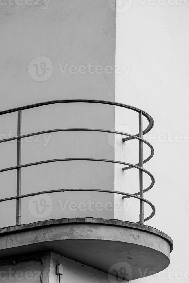 balcony with metal railing photo