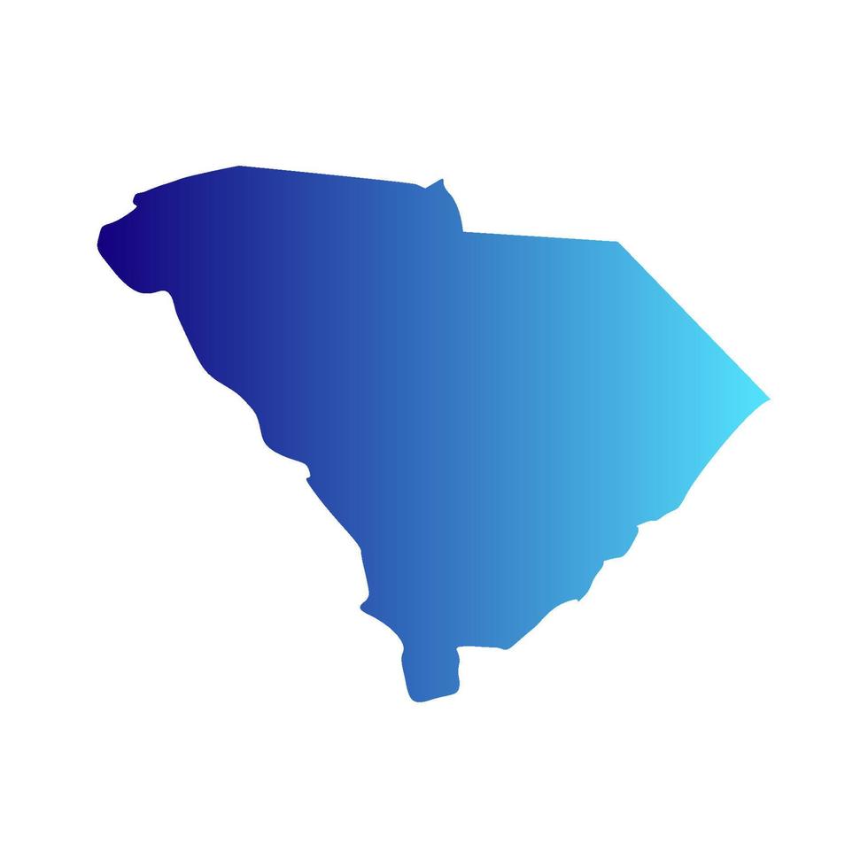 South Carolina illustrated map vector