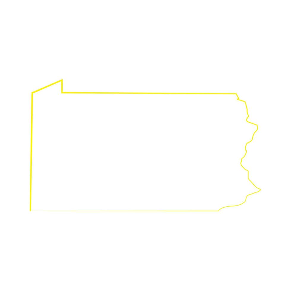 Pennsylvania map on white background vector