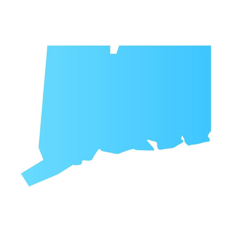 Connecticut map on white background vector