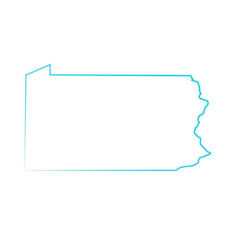 Pennsylvania map on white background vector