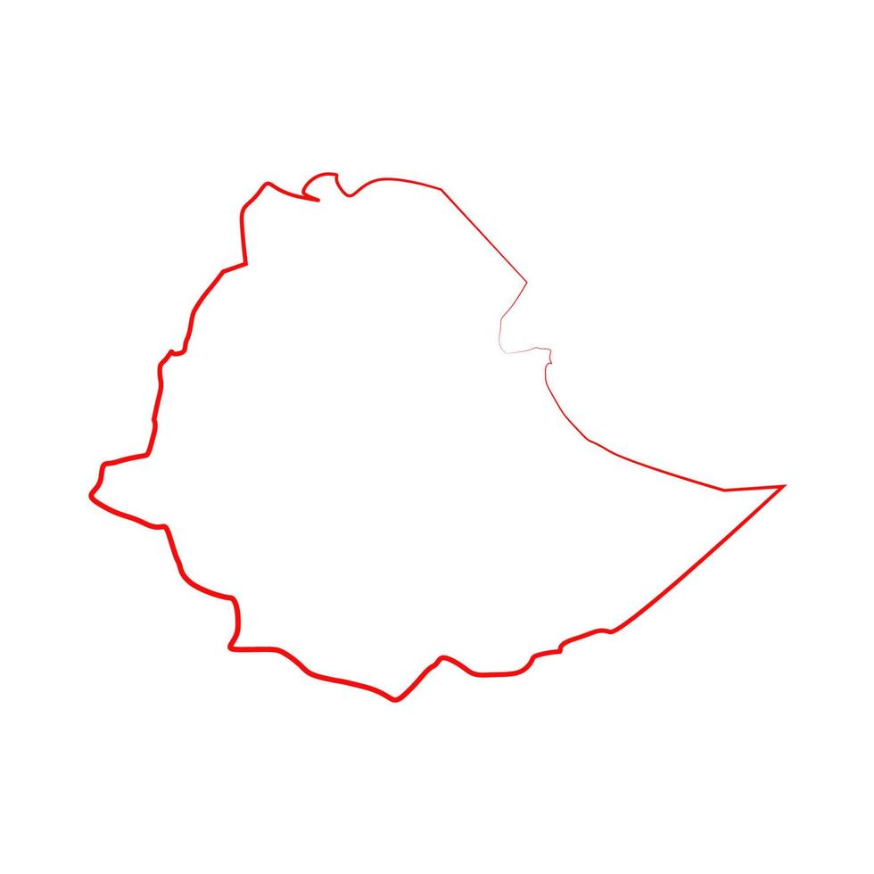 Ethiopia map on white background vector