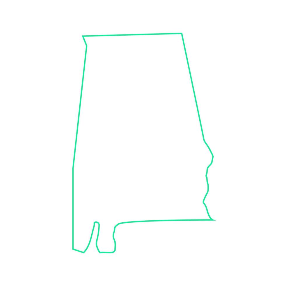 Alabama map on white background vector