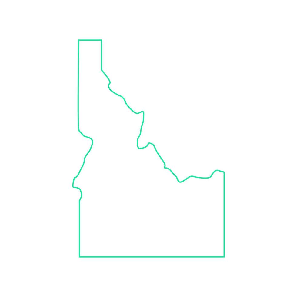 Idaho map on white background vector