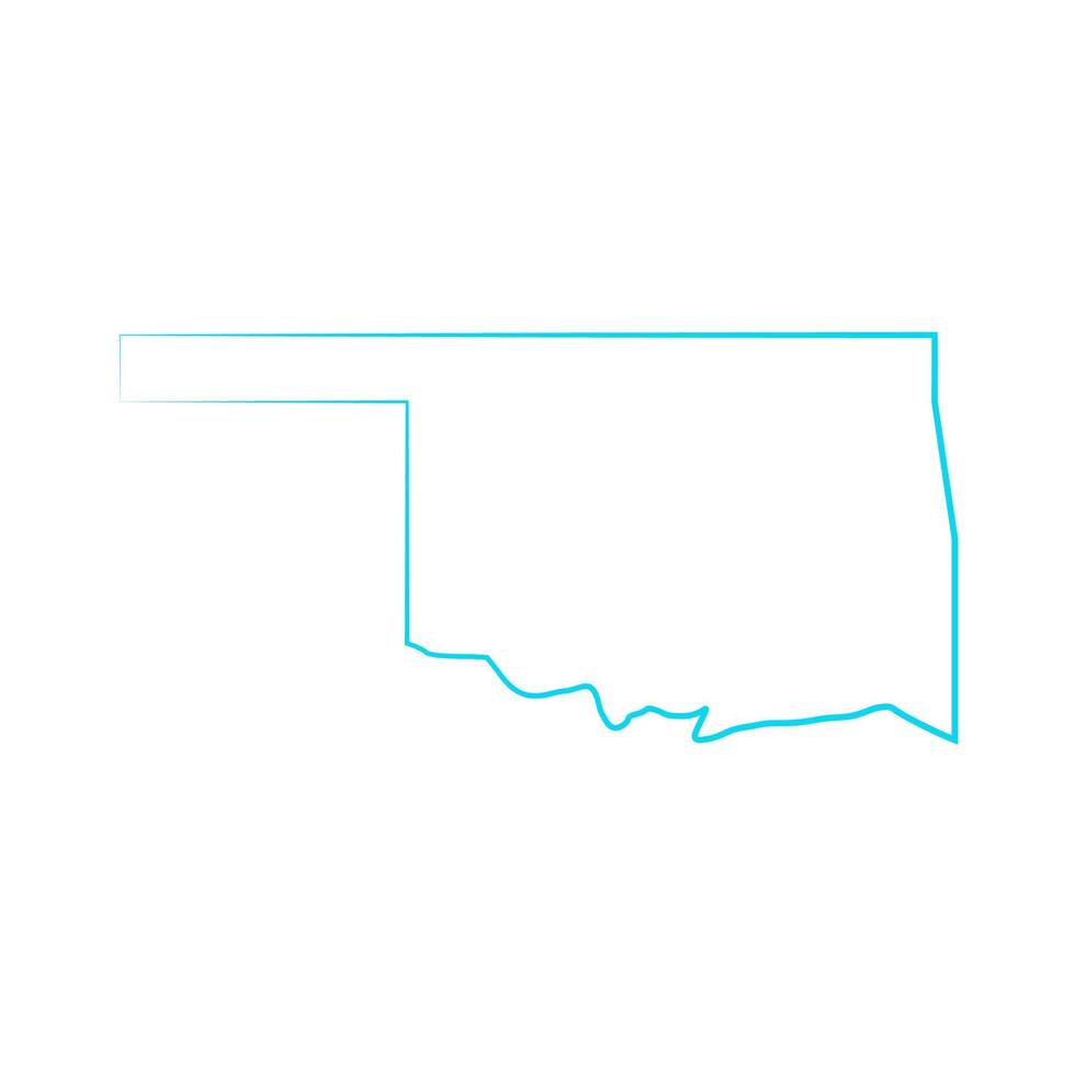 Oklahoma map illustrated vector
