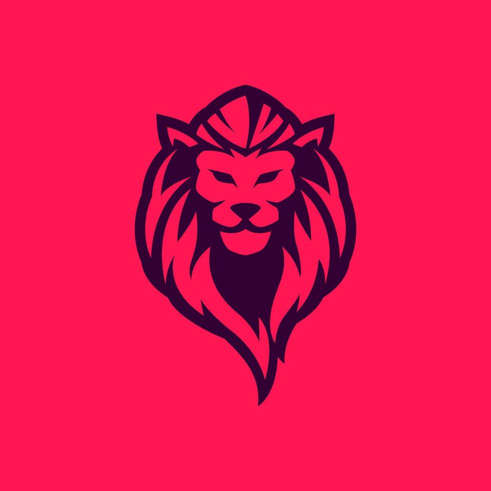 logotipo de león real vector