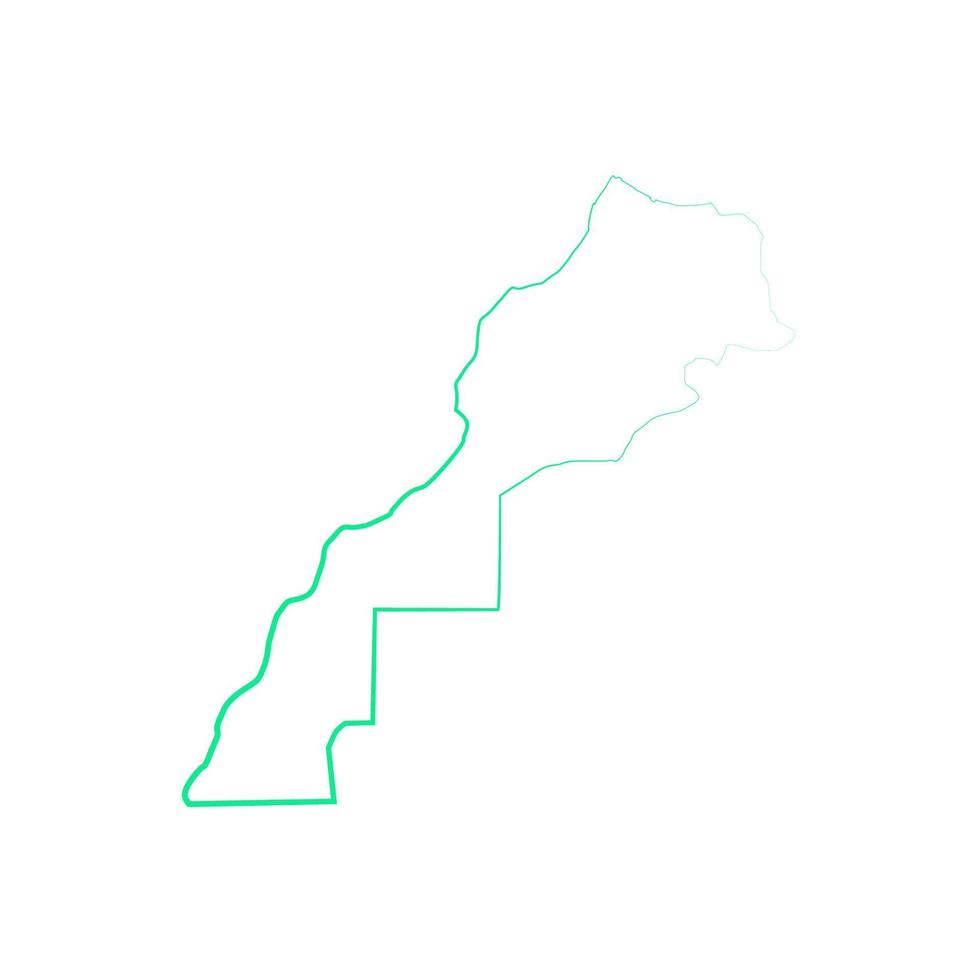 Marruecos mapa sobre fondo blanco. vector