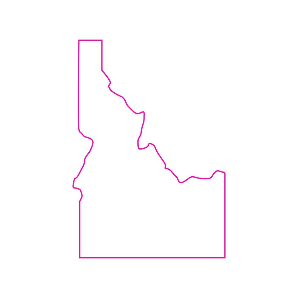 Idaho map on white background vector