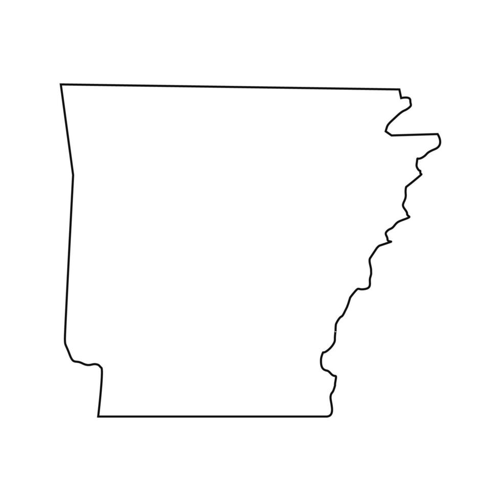 Arkansas map on white background vector